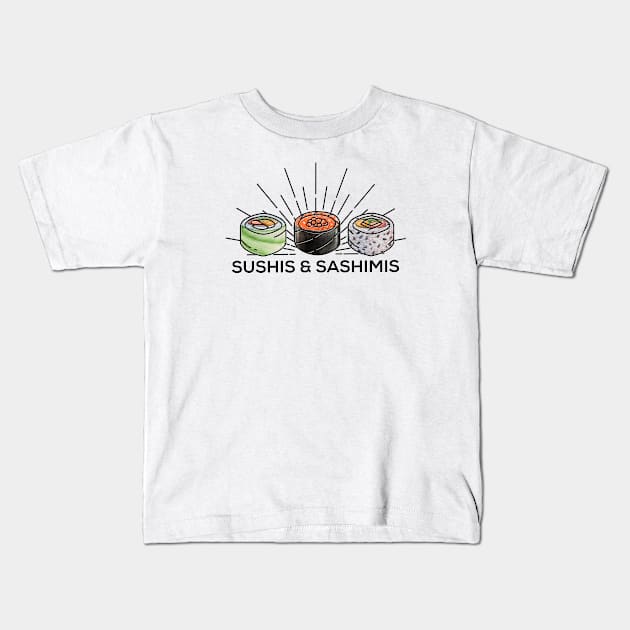 Letterkenny minimalist sushis and sashimis - black Kids T-Shirt by PincGeneral